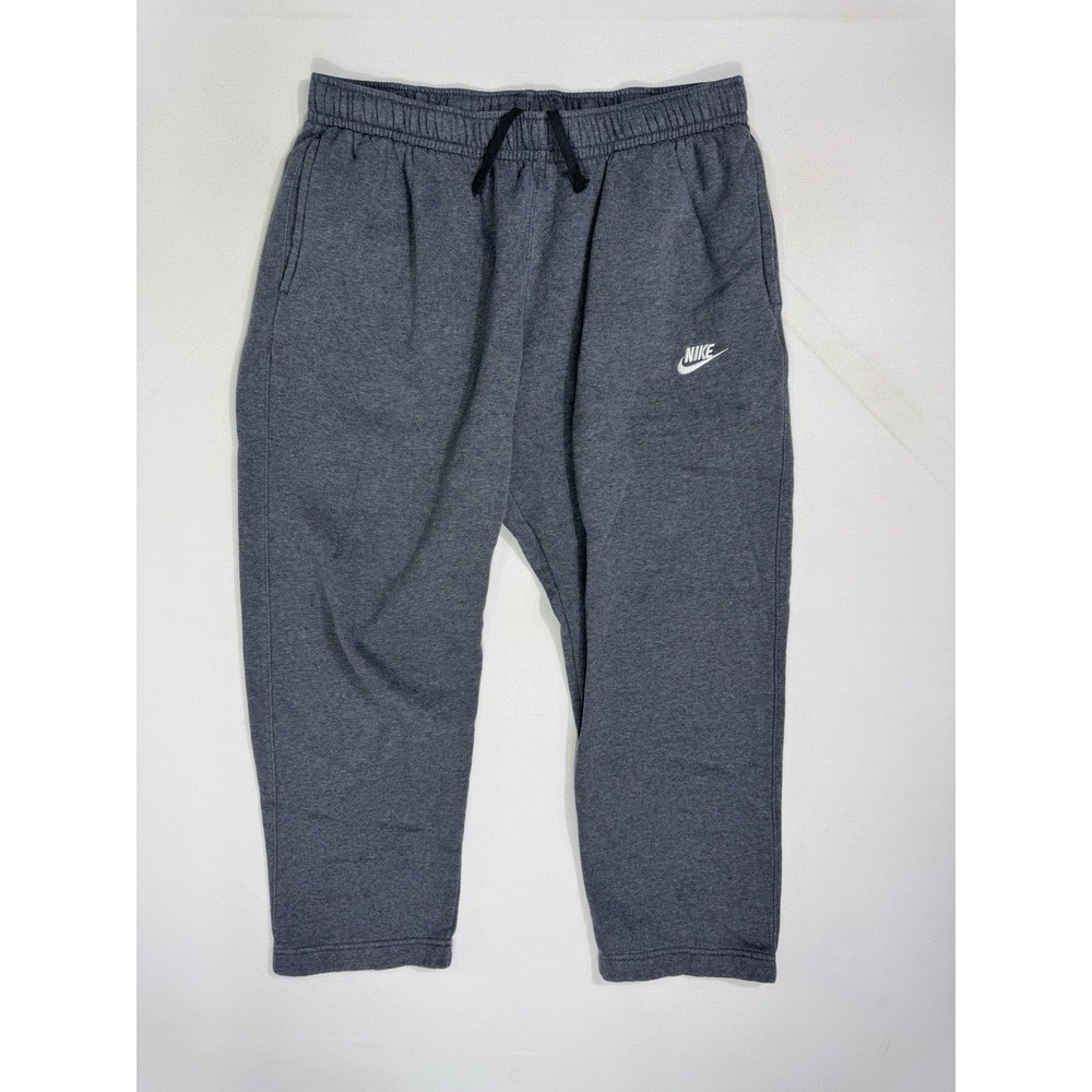 Nike Sweatpants Mens XL Gray Fleece Elastic Waist Pockets Logo BV2707-071